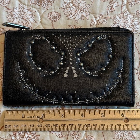Loungefly Black Studded Nightmare Before Christmas Wallet - Picture 5 of 5